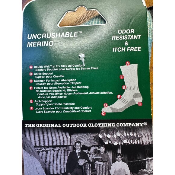 New Woolrich Large Heavyweight Hiking Socks Seamless Toe Itch-Free Unisex - Picture 7 of 7